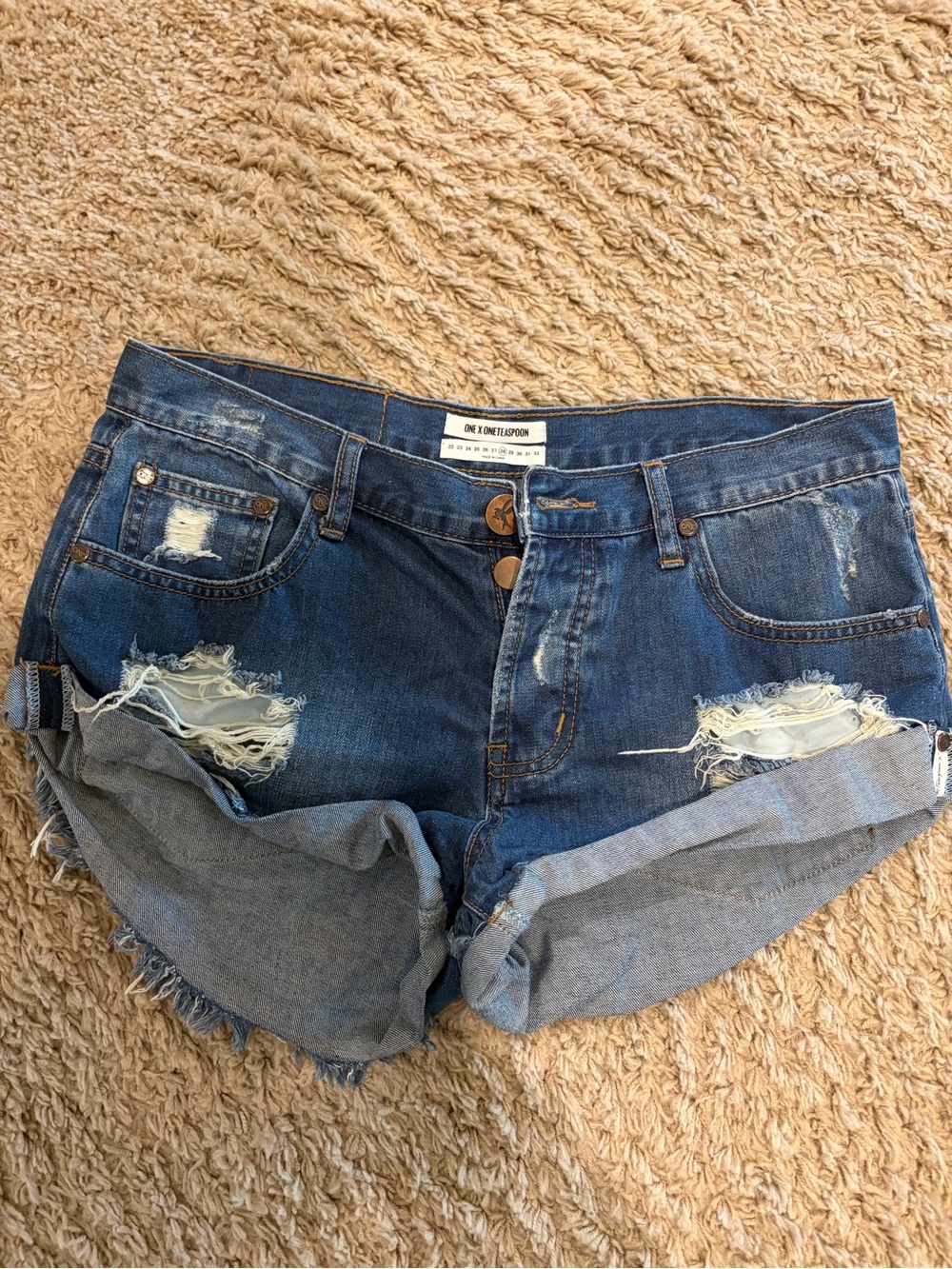 One Teaspoon, bandit denim cut off shorts